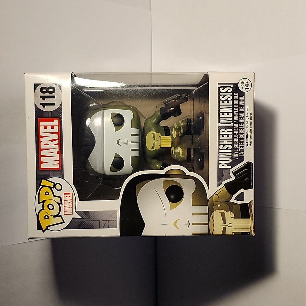 Finko Pop Punisher ( Nemesis) Funko Pop Number 118, In Box Spider Man Movie